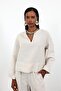 Natural Judge Collar Linen Shirt - 4