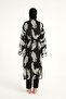 Black Silky Kimono – Light and Stylish Summer Pareo P2503-3 - 8