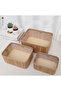 Set of 3 Bamboo Woven Storage Baskets - Cosmetics - Toys - Snacks - 4