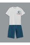 Crew Neck Baby Boy T-Shirt and Shorts 2 Pieces - 4