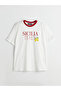 Crew Neck Italy Printed Women's T-Shirt - 5