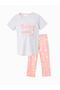 LCW DREAM Crew Neck Printed Short Sleeve Maternity Pajama Set - 6