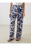 Floral Women's Trousers with Elastic Waist - 2