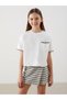 Crew Neck Girl's T-Shirt and Shorts Skirt (S5) - 2