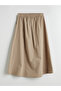 Pleated Skirt with Elastic Waist - 5