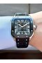 Men's Square Case Metal Cord Wrist Watch - 2
