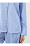 Shirt Collar Striped Women's Pajama Set - 3