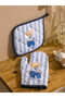 Mixed Bear Teddy Printed Oven Mitts and Tutaç - 3