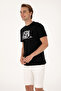 Men's Regular Fit Black Crew Neck T-Shirt 50306923-Vr046 - 3