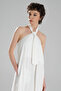 Women's Tie Detailed Backless Design Long Dress - 7