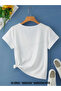 Colorful Hearts Printed Women's V-Neck Summer Regular Fit T-Shirt - 2