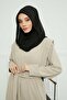 مجموعة من 2 وشاح شيفون عملي مع بطانة داخلية من القطن الممشط، أسود - بني حليبي، PS-45SET - 2