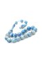 Erhan Turan Made Moire Light Blue Crimping Amber Efe Mascot Prayer Beads - 3