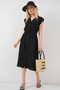 Women's Zero Sleeve Belted Ayrobin Dress 2568 - Black - 2