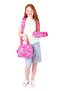 Brocade Triple School Bag Set - Pink - Heart and Kaukko Printed - Girl - 3