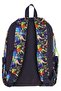 Kauıkko Kids Black Green Dinosaur Printed Boy's School Bag - L5266 - Four Compartments - 3