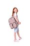 Fancy Girl's Brown Five-Eye School Backpack with Metal Accessories - K1834 - 5