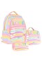Kids Girl's Glittery Sequin Love Printed Primary School 1.2.3.4. Classroom Triple School Bag Set