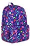 Girl's Heart and Kaukko Printed Navy Blue School Bag - Three Compartments - K1782
