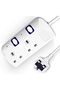 YU WELL Power Extension Cord, 3 Meter Power Strip with Surge Protection, Heavy Duty Universal Extens