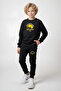 3-Piece Boy's Printed Detail Round Neck Tracksuit Set - 3