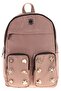 Fancy Girl's Brown Five-Eye School Backpack with Metal Accessories - K1834 - 2