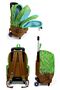 Boys with Rickshaw Wheels, Green Brown Craft, Primary School Triple School Bag Set - 2