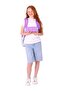 Travel Girl's Badge School Bag and Pen Holder Set - Purple Turquoise - Five Compartments - 3