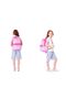 Nature Checkerboard and Heart Patterned Pink Girl's School Bag and Pen Holder School Set - 3