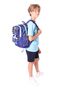 Boy's Crested Truck Primary School School Backpack (Four Compartments) - Navy Blue Green - L5279 - 5