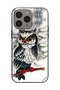 غطاء حماية لهاتف Apple iPhone 15 Pro Max بتصميم رسم بومة