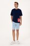 Men's Comfort Fit Crew Neck Navy T-Shirt 50306879-VR033 - 4