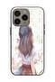 غطاء حماية لهاتف Apple iPhone 15 Pro Max فتاة لطيفة في تفكير عميق