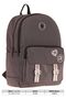 Mirror Shiny Love Stripe Heart Accessory School and Daily Backpack - Girl/Women - Gray - 4