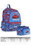 Boys' School Bag and Thermal Insulated Lunch Bag Set Race Car - Blue Red - 2