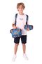 Triple Primary School 1.2.3.4. Classroom School Bag Set - Navy Blue Orange - Men - with Silicone Accessories - 3