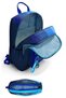 Boy's Backpack and Pen Holder Set - Navy Blue Color Transition Stripes - Primary School - 2