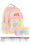 Glitter Heart and Flower Detailed Girls School Bag and Three-Eye Pencil Bag Set (L5213+L8213) - 3