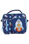 Men's Navy Blue Rocket Thermal Insulated Three Compartments (Water Bottle Pocket) School Lunch Box L7260 - 2