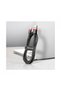 USB Type-C Data Cable, 2A, 3m - Cafule (CATKLF-U91) - Red Black - 4