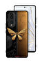 غطاء حماية لهاتف Honor 70 بتصميم فراشة فولاذية