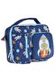 Men's Navy Blue Rocket Thermal Insulated Three Compartments (Water Bottle Pocket) School Lunch Box L7260