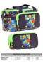 Lunchbox and Pencil Bag Set - Boy - Navy Blue Green Dinosaur Printed - 2