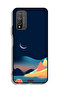 Honor 10X Lite Protective Case Cover Moon Abstract Drawing Art - 2