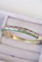 Green Handcuff Bracelet with Diamond Pattern - 5