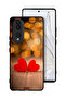 غطاء حماية لهاتف Honor 70 بتصميم قلبين جميلين
