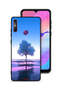 Huawei Enjoy 20e Protective Case Cover Tree Neon Body Of Water Reflection Digital Art