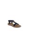 İzlife 383K266 Women's Black Elastic Stone Buckle Sandals Shoes - 2