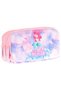 Kids Three Compartment Pink Blue, Mermaid Themed, Girls' School Pencil Bag - L8217