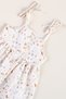 Strappy Floral Printed Linen / Cotton Girl's Dress - 2